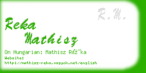 reka mathisz business card